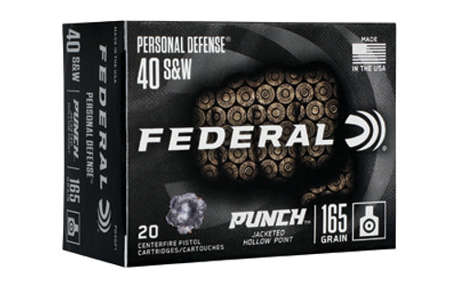 FED PUNCH 40 S&W 165GR JHP 20/200