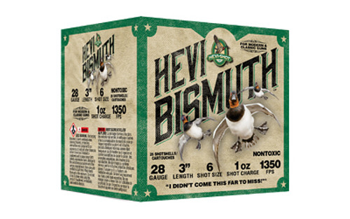 HEVI BISMUTH 28GA 3" 1OZ #6 25/250