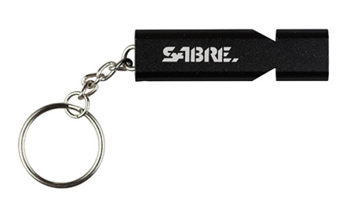 SABRE WHISTLE W/LANYARD BLACK