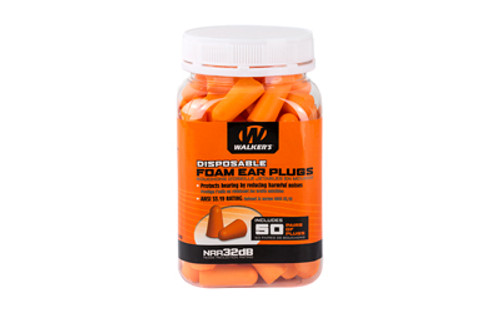 WALKER'S FOAM EAR PLUGS 50PK JAR