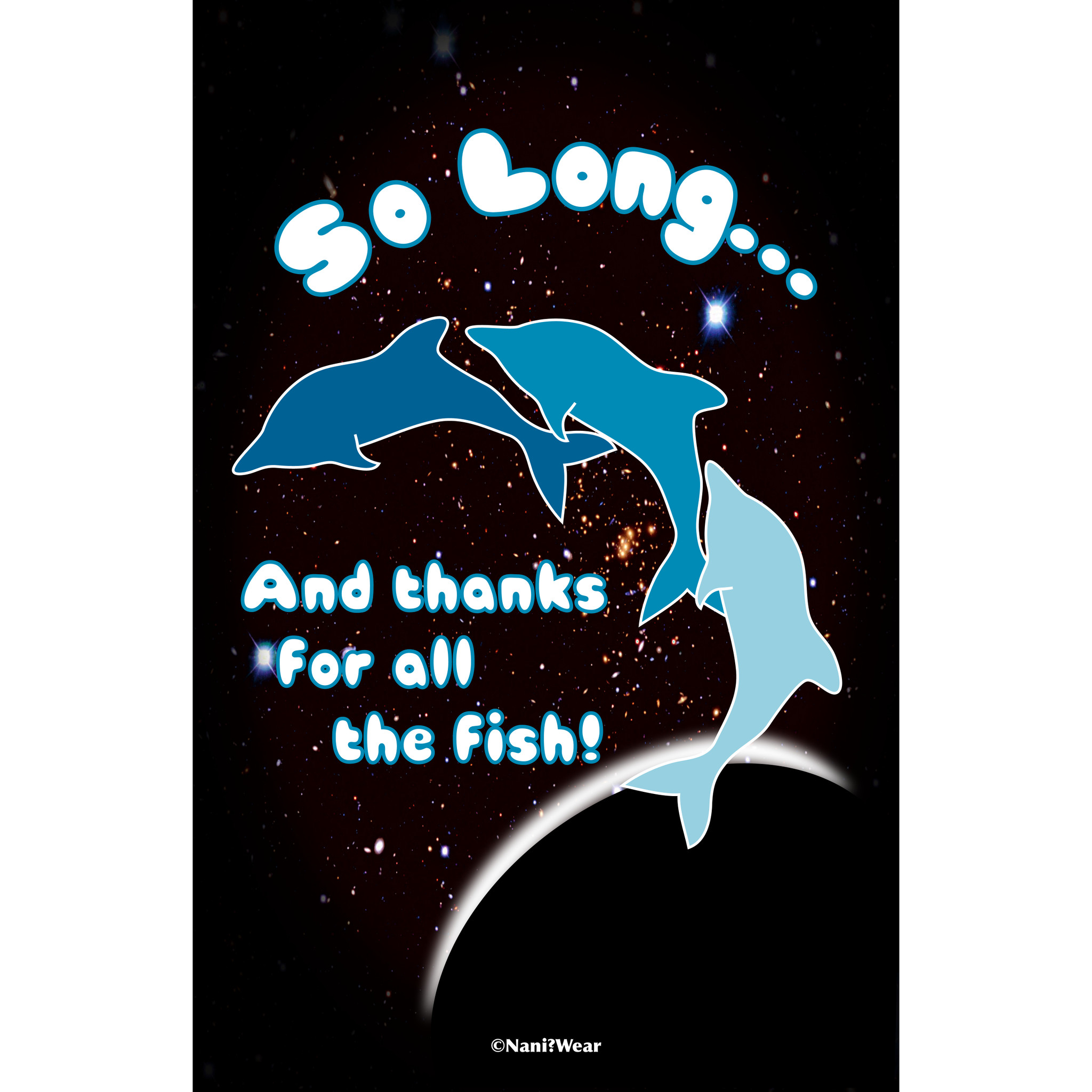 Hitchhiker S Guide Art Print So Long And Thanks For All The Fish