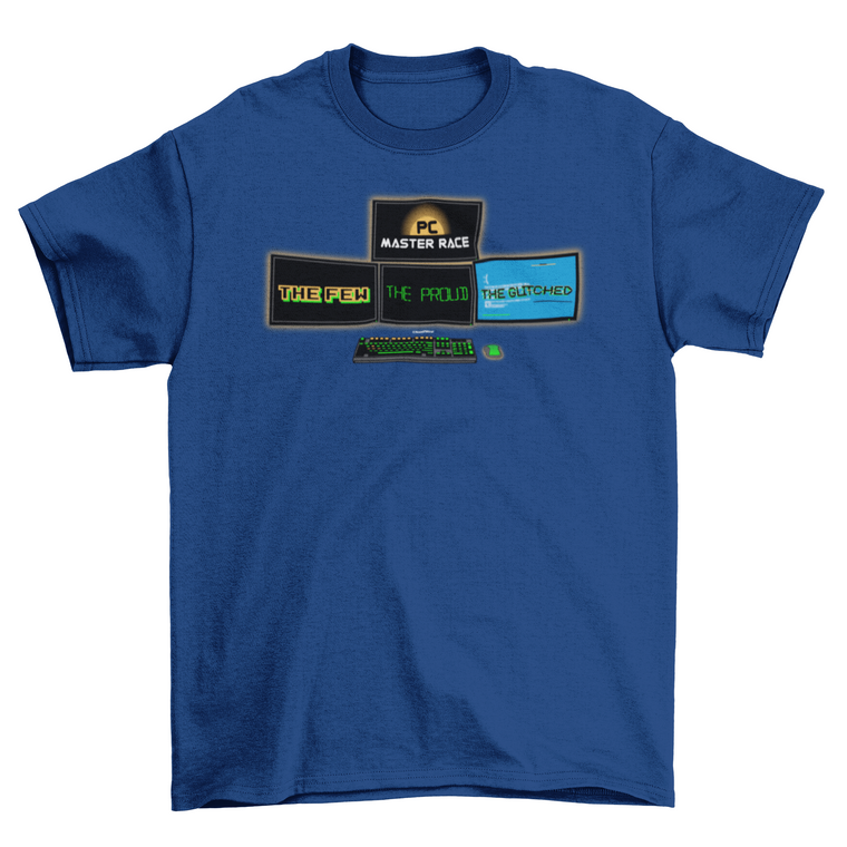 PC Master Race The Few The Proud The Glitched Gamer T-Shirt