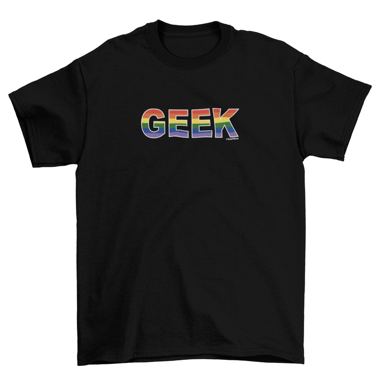 LGBTQA Gay Pride Flag Geek T-Shirt