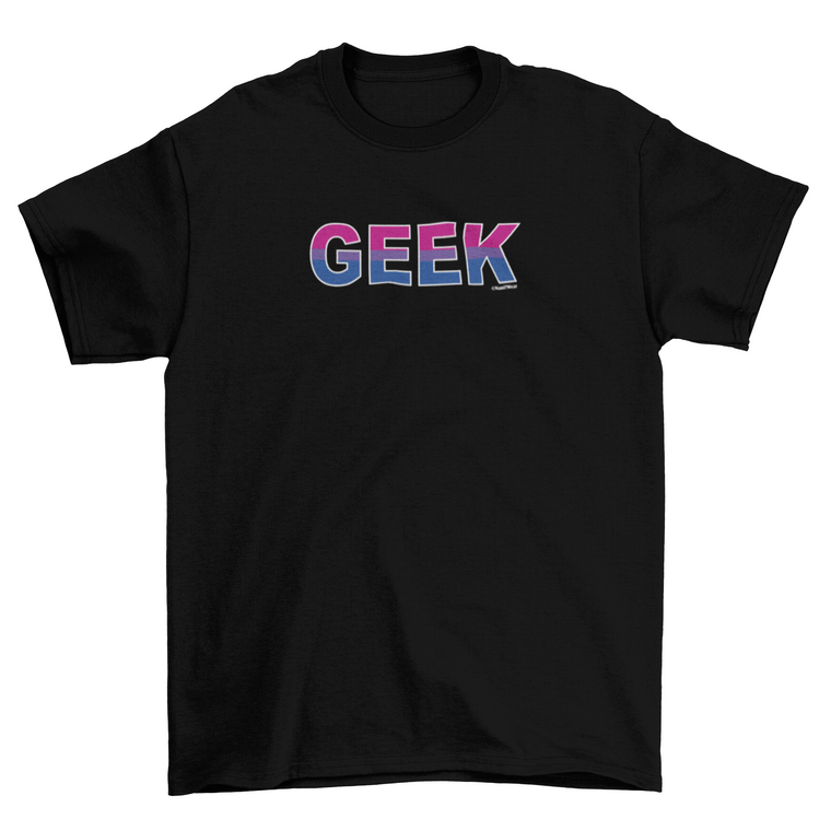 LGBTQA Bisexual Pride Flag Geek T-Shirt