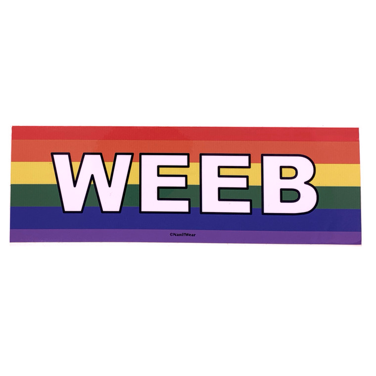 LGBTQIA Gay Weeb Pride Flag Bumper Sticker
