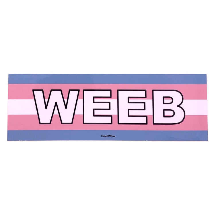 LGBTQIA Trans Weeb Pride Flag Bumper Sticker
