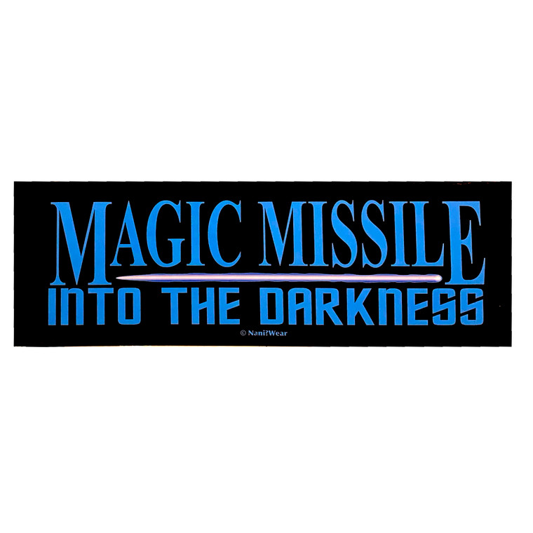 RGP Magical Missile Into the Darkness Gamer Bumper Sticker