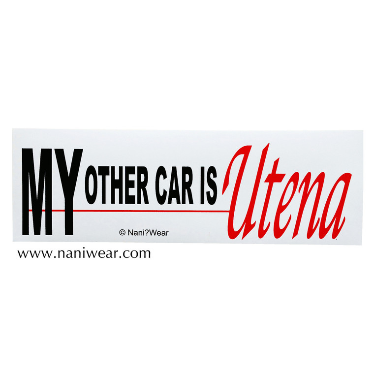 Utena Inspired Bumper Sticker My Other Car Is Utena