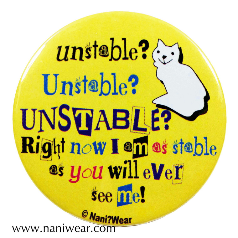 Doctor Who Inspired Button Unstable? Unstable?