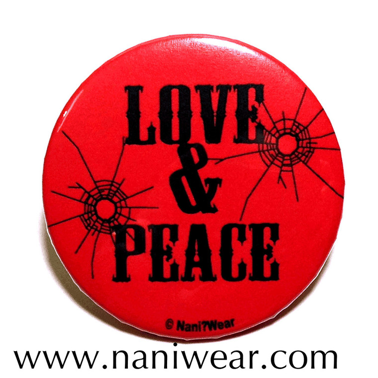 Trigun Inspired Button Love & Peace