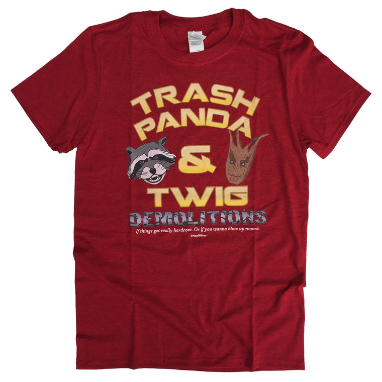 Rocket Raccoon and Groot Geek T-Shirt Trash Panda & Twig