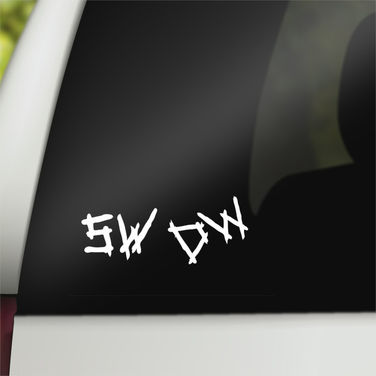 Supernatural Geek Car Decal SW DW Sam and Dean Winchester Initials