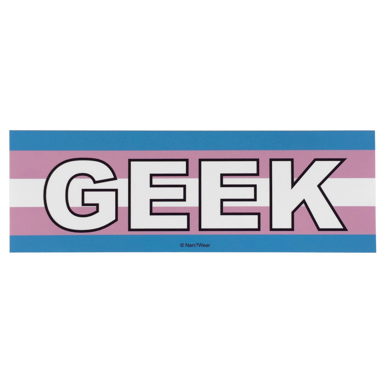 LGBTQA Transgender Geek Pride Flag Bumper Sticker