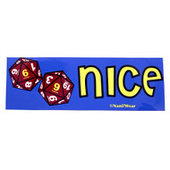 TTRPG d20 Dice 69 Nice Bumper Sticker