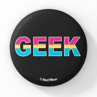 Pansexual Geek Pride Flag 2.25 Button