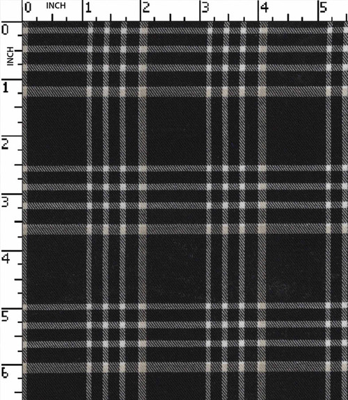 100% Cotton Yarn Dyed Twill Plaid Check Black/White   W-58 Gsm-118 MSB-299A-Lb