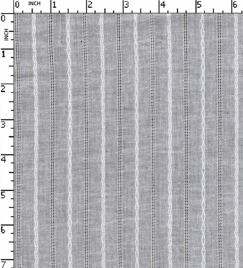 100% Cotton Bleached Dobby Leno Stripe White   W-42 Gsm-78 Wid-1234-Lb
