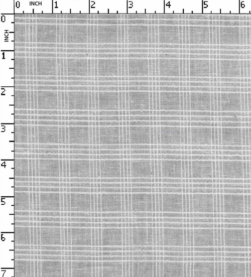 100% Cotton Bleached Dobby Rib Check White   W-42 Gsm-99 Wid-1266-Lb