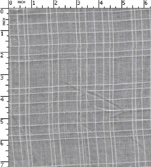 100% Cotton Bleached Dobby Rib Check White   W-42 Gsm-60 Wid-1267-Lb