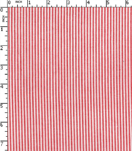 100% Cotton Yarn Dyed Plain  Ticking Stripe Red/White   W-58 Gsm-93 Rfc-23510-Ac