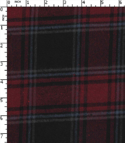 100% Cotton Yarn Dyed Plain  Flannel Check Maroon/Black/Grey/Blue   W-58 Gsm-183 Rfc-23530-Ac