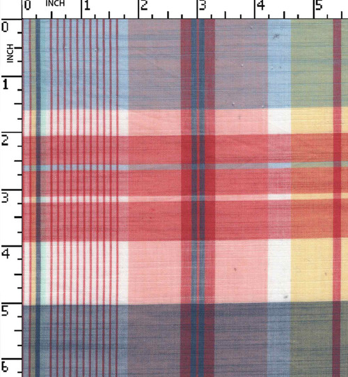 100% Cotton Yarn Dyed Plain  Tartan Check With Slub Red/White/Blue/Lt.Yellow/Lt.Pink   W-58 Gsm-73 Rfc-23249-Ac