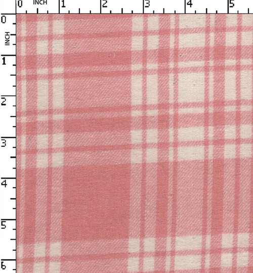 100% Cotton Yarn Dyed Twill Plaid Check Pink/White Brushed  W-58 Gsm-148 Rfc-23621-Ac