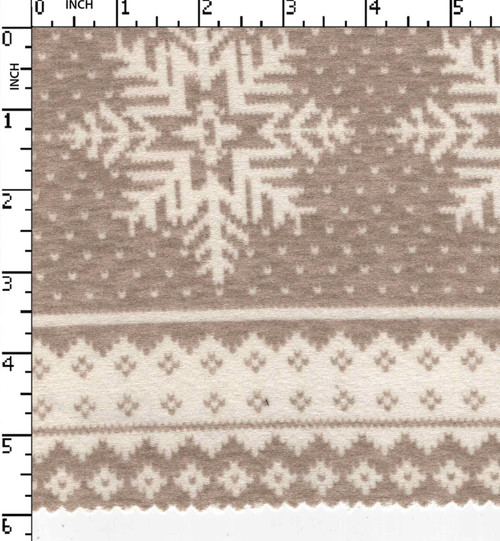 100% Cotton Printed Twill Flannel Beige/Brown Brushed  W-60 Gsm-157 Aka-Ab6327-Bc