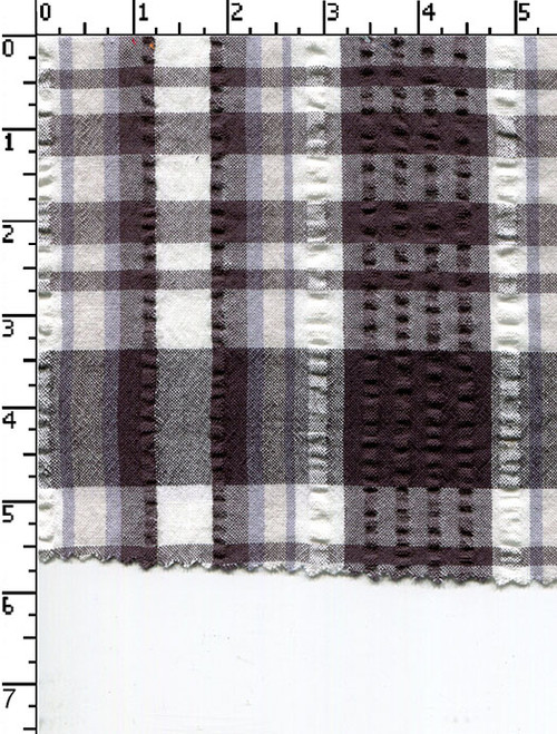 100% Cotton Yarn Dyed Plain Medium Checks Black/Grey/White Seersucker 2/60 C+2/40 C X 40 C - 68X64 Sm-Aa-27