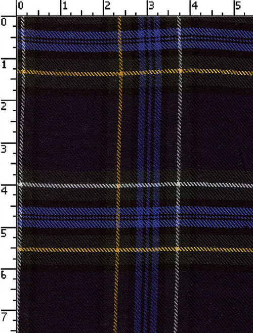 100% Rayon Yarn Dyed Twill Gsm-155  Big Checks Navy/Green/Royal Blue/Black/Yellow/White Viscose 2/40 V X 2/40 V - 60X56 Sm-Aa-54