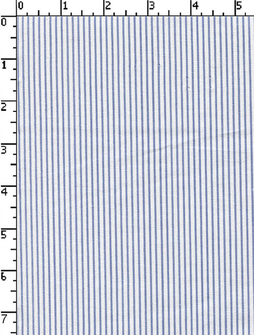 100% Cotton Yarn Dyed Plain Gsm-108  Small Stripes Blue/White  2/80S C X 40S C - 104X72 Sm-Aa-174