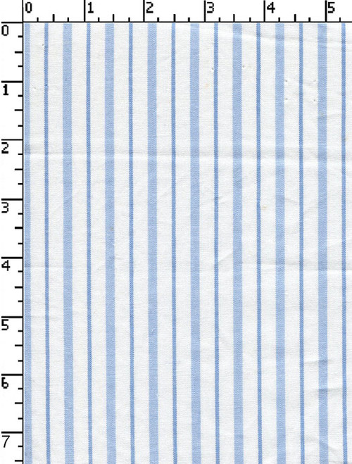 100% Cotton Yarn Dyed Plain Gsm-95  Medium Stripes White/Blue  40S C X 40S C - 88X68 Sm-Aa-189
