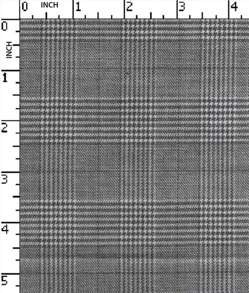 Poly Viscose Lycra Yarn Dyed Houndstooth