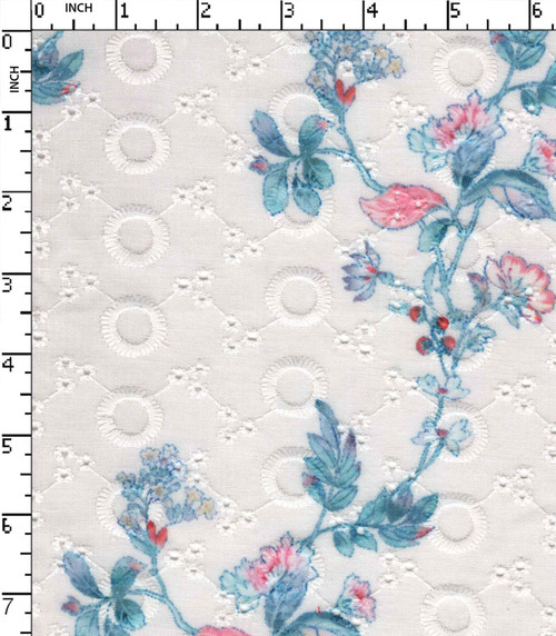 100% Polyester Printed Schiffli