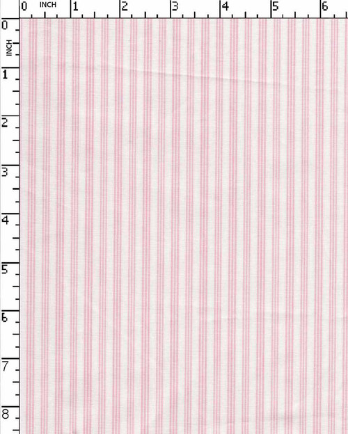 100% Cotton Yarn Dyed Plain Pin Stripe Pink/Off White   Gsm-110 Jepc-93
