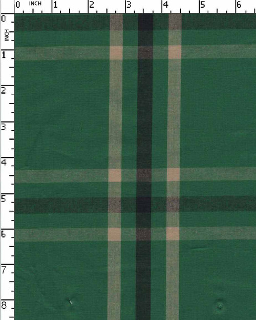 100% Cotton Yarn Dyed Plain Big  Checks Green/Yellow/Black   Gsm-114 Jepc-131