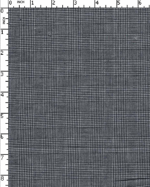 100% Cotton Yarn Dyed Houndstooth Burberry Checks White/Navy   Gsm-134 Jepc-499
