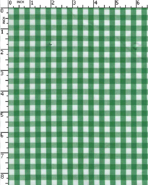 100% Cotton Yarn Dyed Plain Gingham Checks Green/White   Gsm-103 Jepc-561