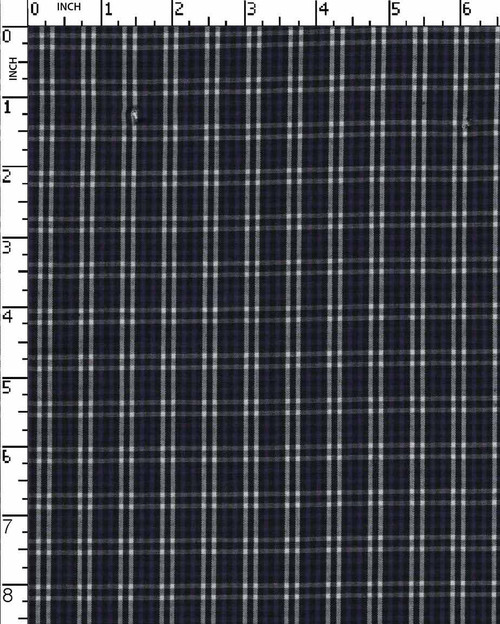 100% Cotton Yarn Dyed Plain Small Checks Blue/White/Black   Gsm-119 Jepc-1116