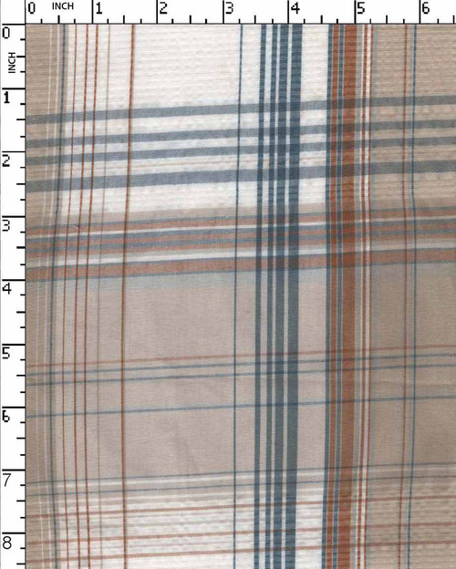 100% Cotton Yarn Dyed Plain Medium Checks Beige/Navy/White/Musturd   Gsm-126 Jepc-877