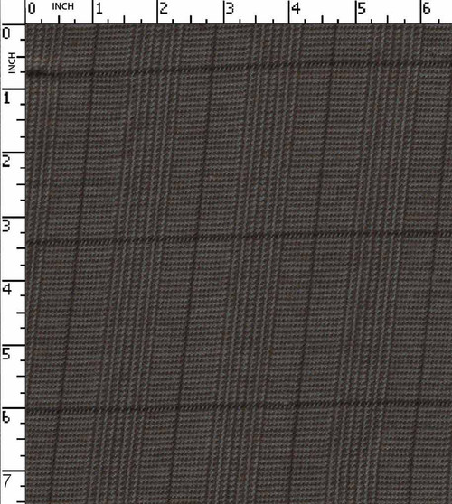 70% Cotton/30% Poly Yarn Dyed Twill Checks Brown/Black Brushed  Gsm-186 Ce-16030