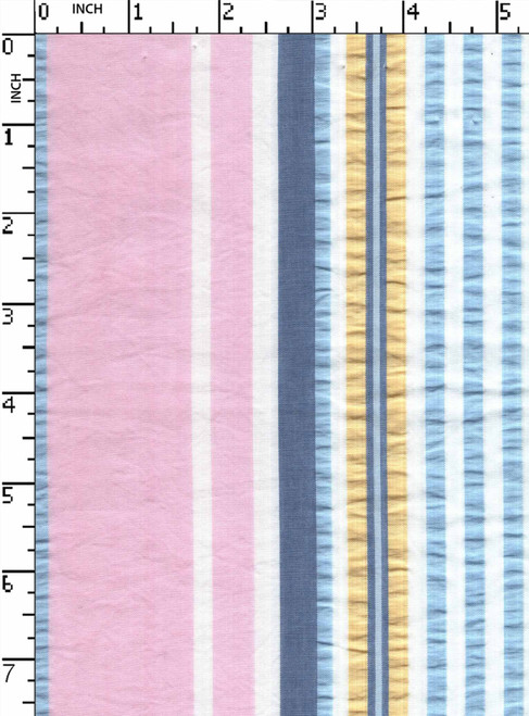 100% Cotton Yarn Dyed Seersucker