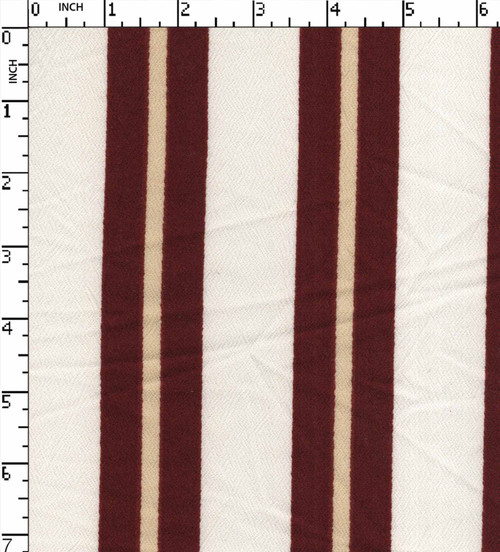 100% Polyester Printed Moss Thin Thick Stripe White/Brown/Cream   W-54 Gsm-119 Mfs-Mf694-Ed