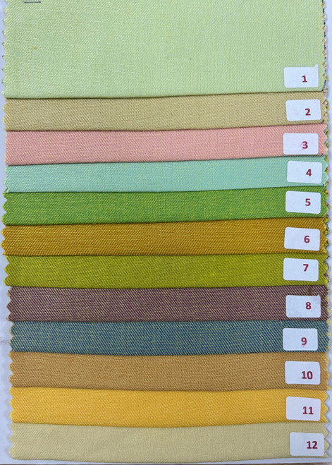 70% Polyester 30% Viscose Solid Dyed Twill Two Tone Color Chart 1