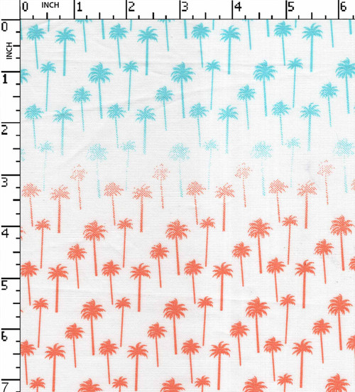 100% Cotton Printed Twill Palm Tree