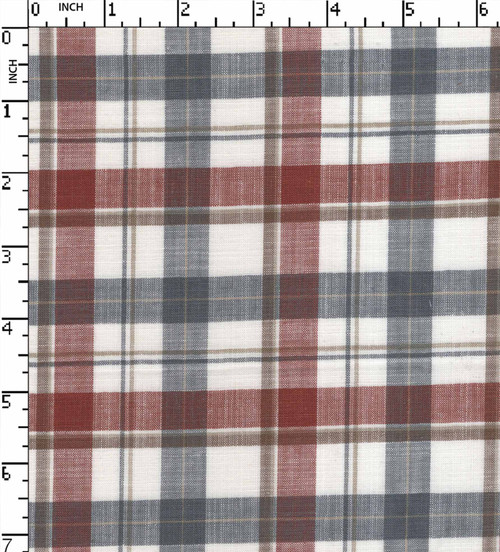 100% Cotton  Yarn Dyed Plain Medium Check