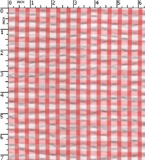 100% Cotton Yarn Dyed Seersucker Mini Check