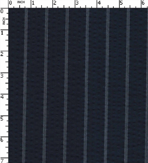 100% Cotton Yarn Dyed Seersucker Pencil Stripe