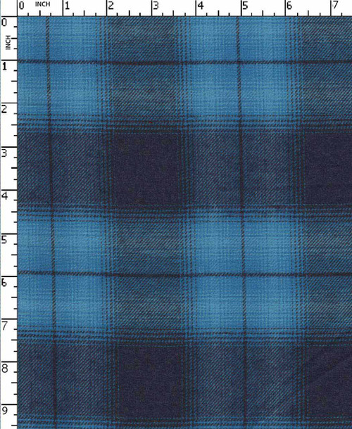 100% Cotton Yarn Dyed Twill Grade  Checks Blue/Navy/L Grey Brushed 20S Ctn X 20S Ctn - 60 X 58 Gsm-150 Vee-20133-2-Ca