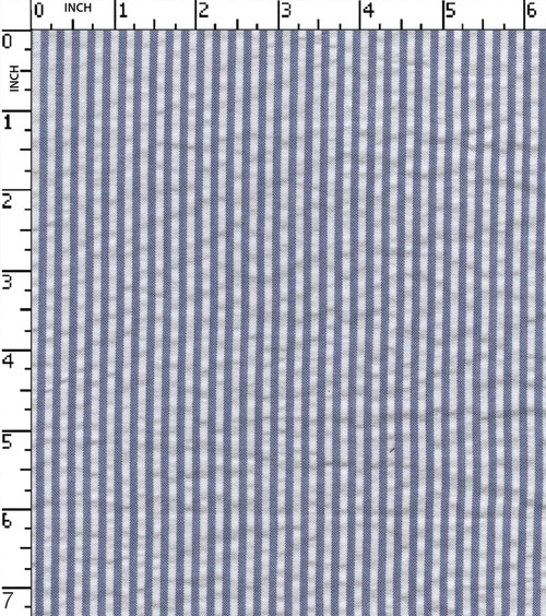 100% Cotton Yarn Dyed Seersucker 3Mm Stripe